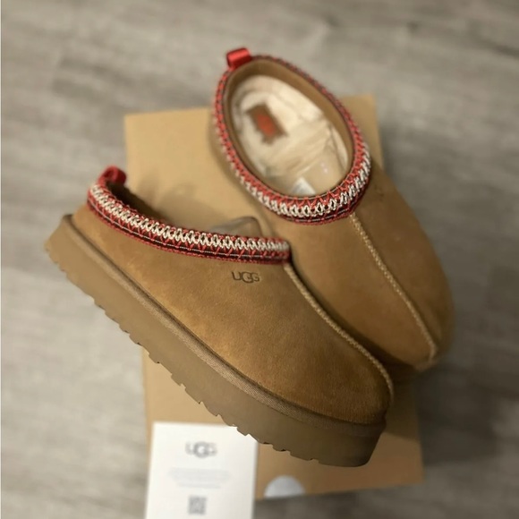 UGG Shoes - Ugg Tazz Tasman Platform Slippers Chestnut Brown
